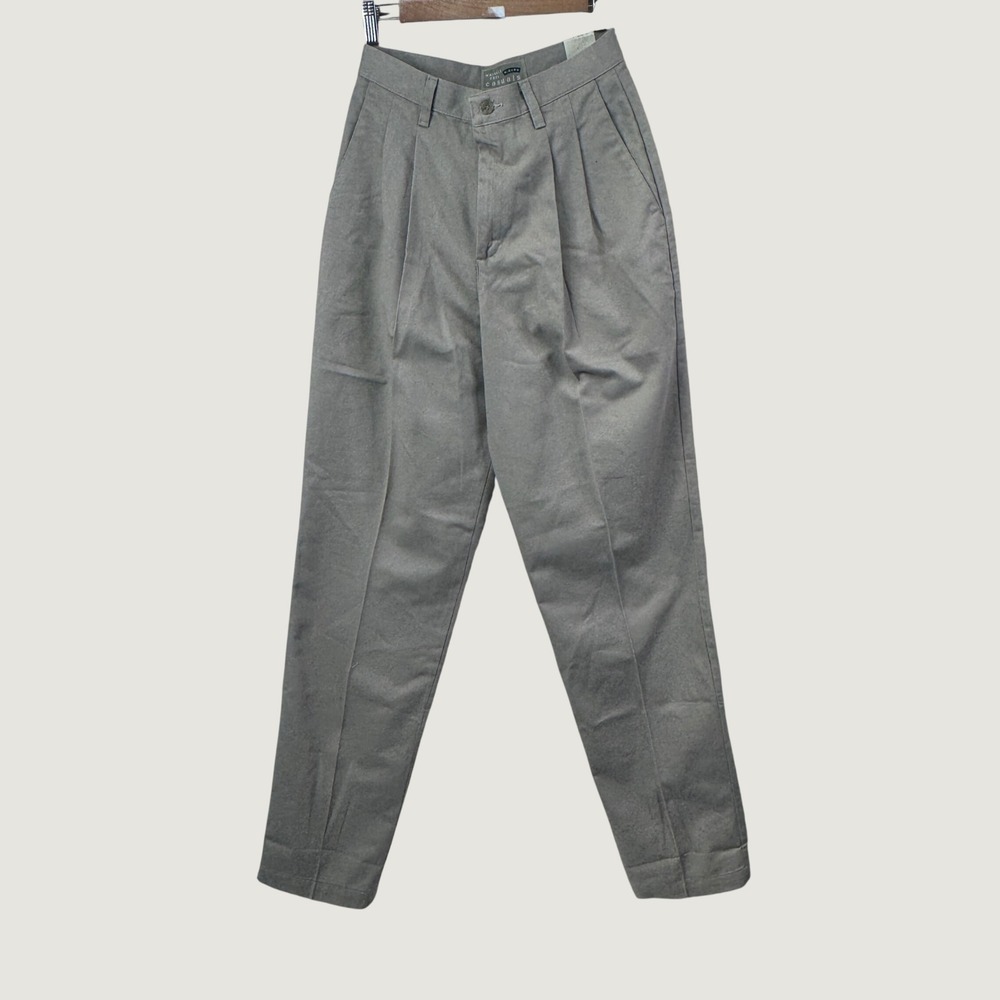Riders Casuals Pants 8L Khaki Pleated High Waist Vintage Dark Academia 90s